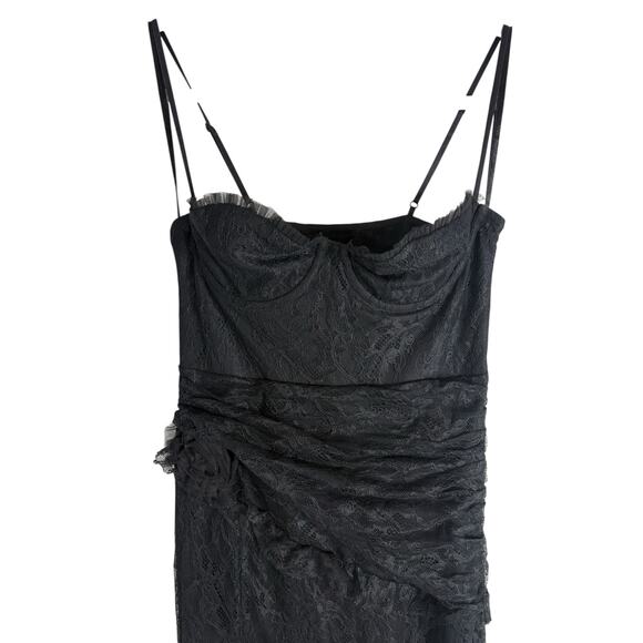 Majorelle Salma Lace Gown Maxi Ruffle Formal Gala Party Guest Evening Black S - Picture 6 of 14